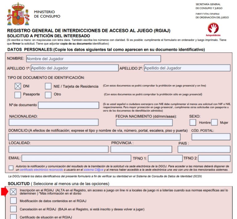 Inscripción RGIAJ
